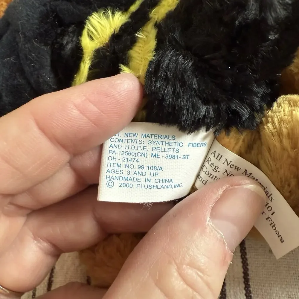 Plushland Licensed Plush Teddy Bear Beanie‎ Bumblebee Outfit AR442 NWT